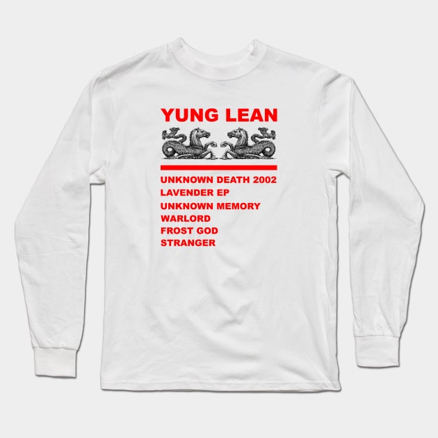 Yung Lean Discography Long Sleeve T-Shirt by Simonpeters98